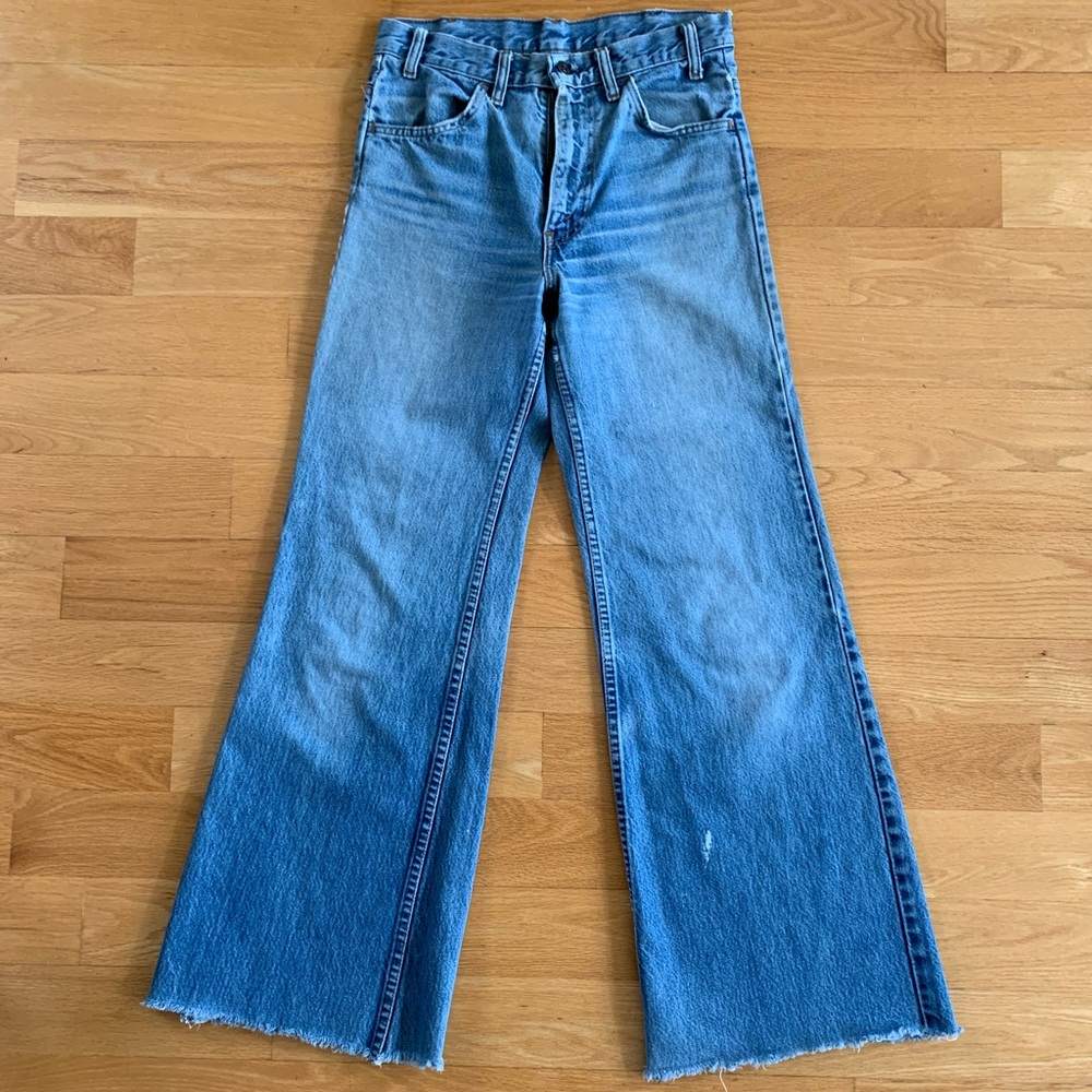 1970s Vintage Levi’s 684 Bell Bottom 28x30 Orange Tab
